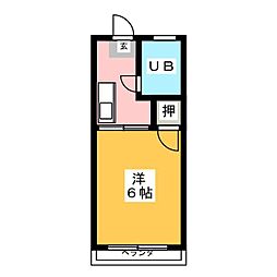 PETIT210 1Kの間取図画像
