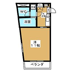 シーズンコート塩釜駅前 1Kの間取図画像