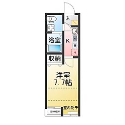 dot八事山annex 1Kの間取図画像