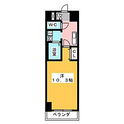WELLコート山手 1Kの間取図画像