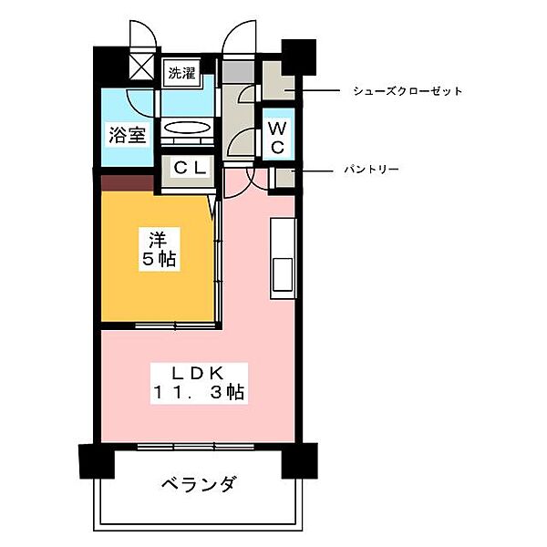 ＡＮＧＥＬＩＮＡ ｜愛知県名古屋市昭和区檀溪通１丁目(賃貸マンション1LDK・5階・40.04㎡)の写真 その2