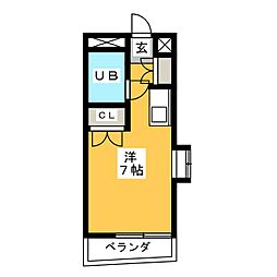 メゾン・ド・スクワール ワンルームの間取図画像
