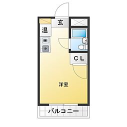プレスイン南本山 ワンルームの間取図画像