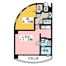 さくらHillsYAGOTO 1LDKの間取図画像