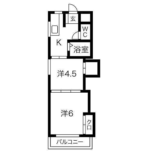 ハイツ小林 ｜愛知県名古屋市瑞穂区下坂町４丁目(賃貸マンション2K・3階・31.70㎡)の写真 その2