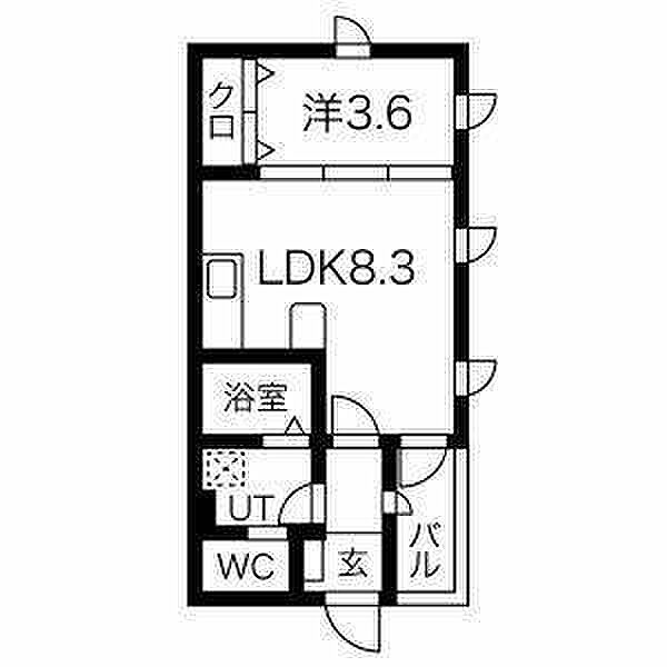 Caldo道徳公園 b ｜愛知県名古屋市南区道徳新町７丁目(賃貸アパート1LDK・1階・30.10㎡)の写真 その2