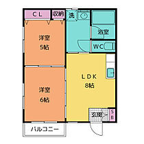 グロット  ｜ 愛知県名古屋市中川区元中野町３丁目（賃貸アパート2LDK・2階・43.78㎡） その2