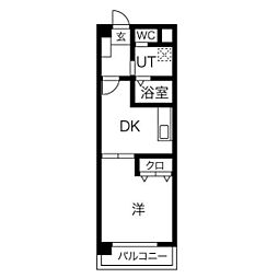 LaEccellente 1DKの間取図画像