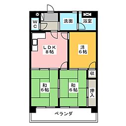 スカイメゾン 3LDKの間取図画像