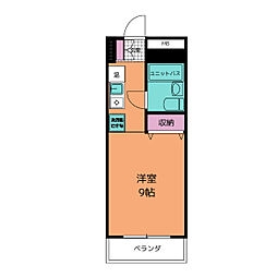 セゾン姥堂 ワンルームの間取図画像