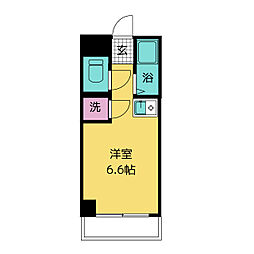 Vita六番町 ワンルームの間取図画像