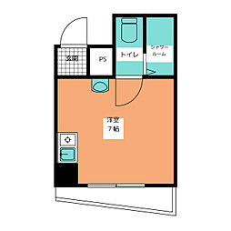桑山ビル ワンルームの間取図画像