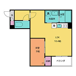Jackhosho2 1LDKの間取図画像