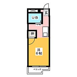 マンション松井 ワンルームの間取図画像