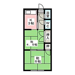 小出荘 2Kの間取図画像