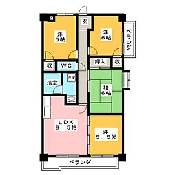 サンメゾン八熊 4LDKの間取図画像