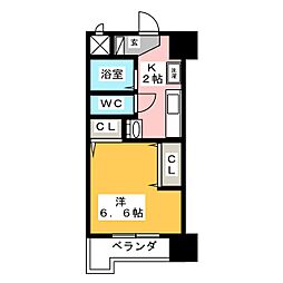 ソアレシバタ 1Kの間取図画像