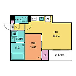 Jackhosho2 1LDKの間取図画像