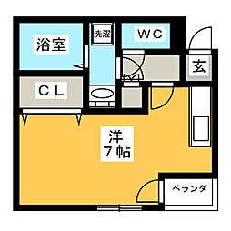 URBAN.STREAM ワンルームの間取図画像