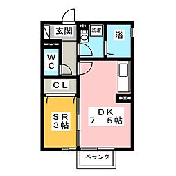 エスポワール 1DKの間取図画像