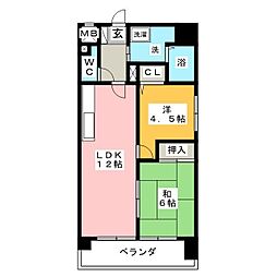 アーバンハイツ神宮公園 2LDKの間取図画像