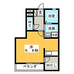 ロジュマン神宮東 ワンルームの間取図画像