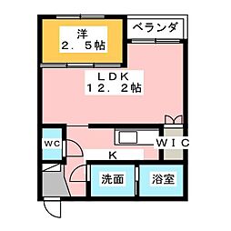 レイディエンス大江 ワンルームの間取図画像