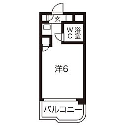 プレス・イン明治 ワンルームの間取図画像