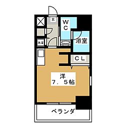 エグゼプレジオ ワンルームの間取図画像