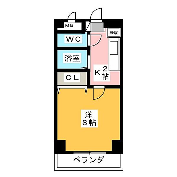 パル松ヶ枝 ｜愛知県名古屋市中区千代田５丁目(賃貸マンション1K・5階・24.67㎡)の写真 その2