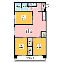 カームそうえん  ｜ 愛知県名古屋市昭和区御器所３丁目（賃貸マンション3LDK・4階・64.80㎡） その2