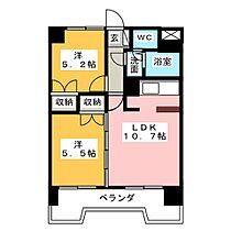 シャトーMURASEV  ｜ 愛知県名古屋市千種区吹上１丁目（賃貸マンション2LDK・6階・49.77㎡） その2