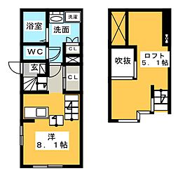 スコッツデール ワンルームの間取図画像