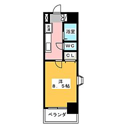 ウェステリア西大須 10階1Kの間取り