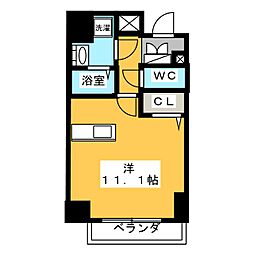 プレサンス鶴舞公園セラヴィ 1Kの間取図画像