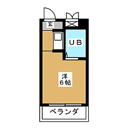 グリーンアメニティ新栄 ワンルームの間取図画像