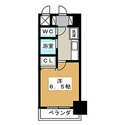 プレサンス新栄デコール 1Kの間取図画像