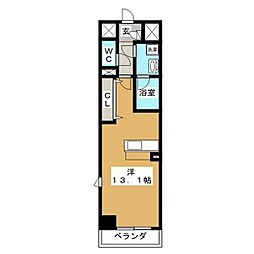 フレール上前津 ワンルームの間取図画像
