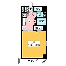 Trive金山 1Kの間取図画像