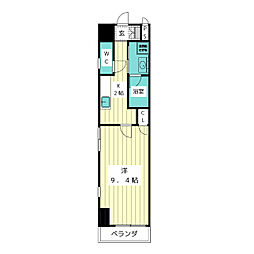 スタジオスクエア大須 1Kの間取図画像