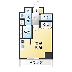 プロシード大須 ワンルームの間取図画像