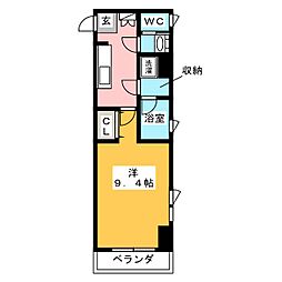 プロシード金山 1Kの間取図画像