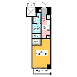 ルナクレシエンテ 1Kの間取図画像