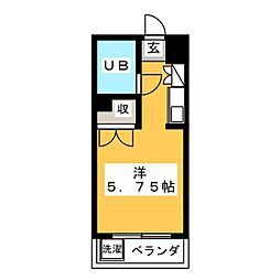 メゾン・ド・ソメイユ ワンルームの間取図画像