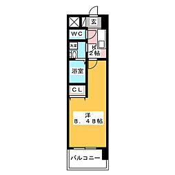マリオン千代田 1Kの間取図画像