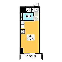 ツインズ1991 ワンルームの間取図画像