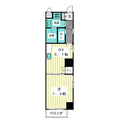スタジオスクエア大須 1DKの間取図画像