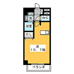 プレサンス東別院駅前コネクション 1Kの間取図画像