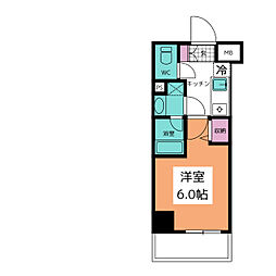 ディアレイシャス大須観音3 1Kの間取図画像