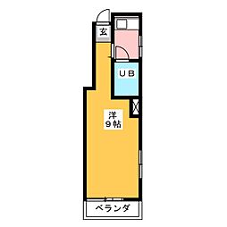 fビル金山 ワンルームの間取図画像